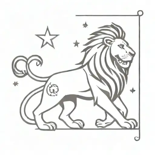 Lion And Turkish Flag