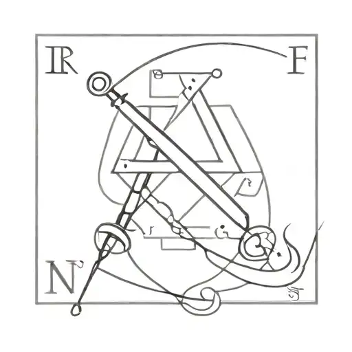 The Chemical Element Iron And Sword
