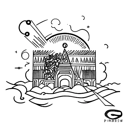 Piramides With Sun Rays