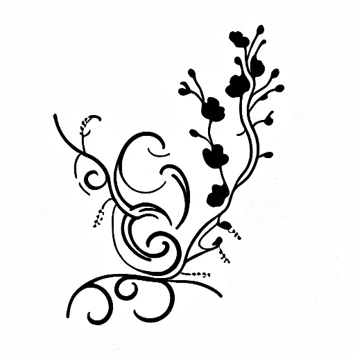 Fine Line Vine With Sweet Pea And Larkspur