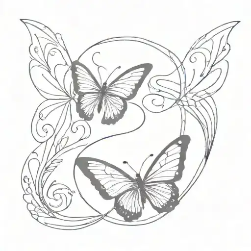 Butterfly And Infinity Sign Wing