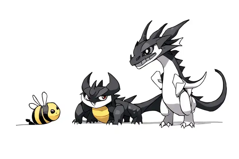 Nezuko Anime With Toothless Dragon And Bumble Bee Transformer