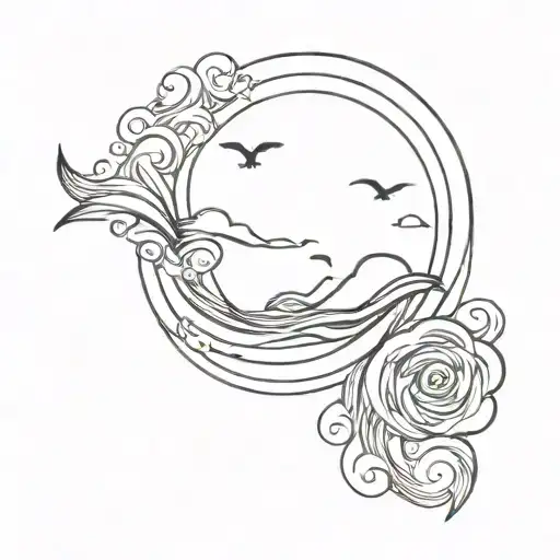 Combining A Cross With Ocean Waves