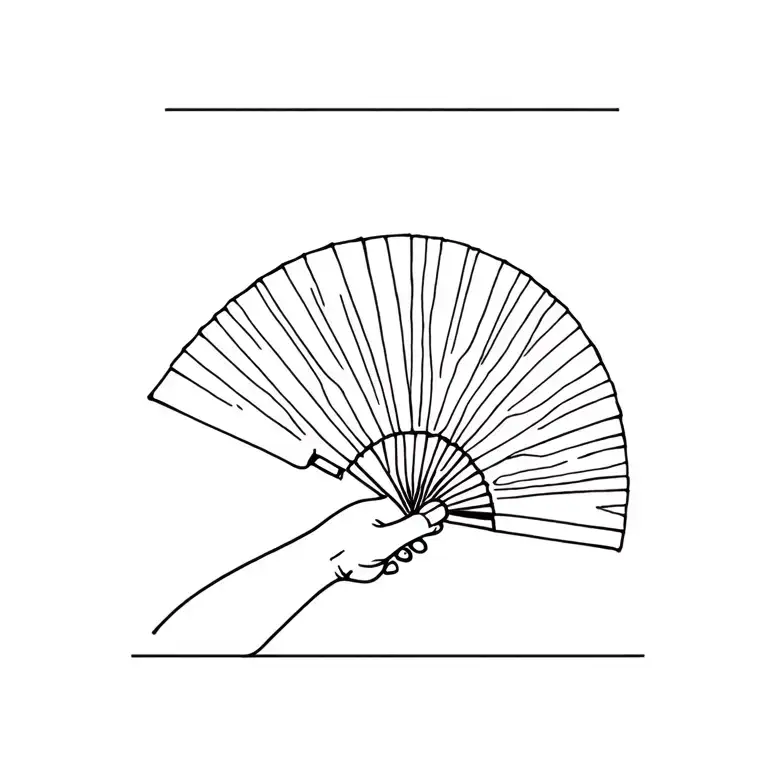Hand Fan Holding