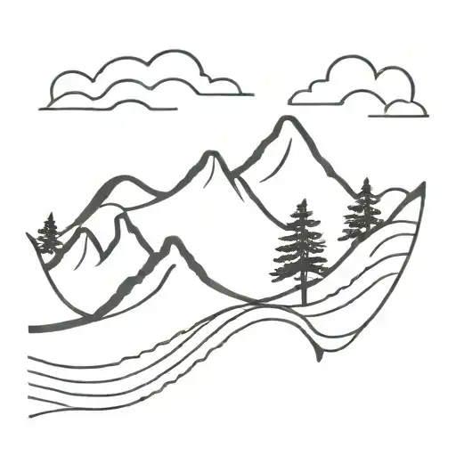 Tree Mountain Wave Crashing