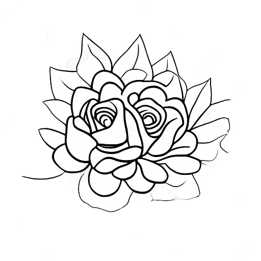 A Minimalist Tattoo Of A Racing Car With Flowers Growing Out Of Its Wheels