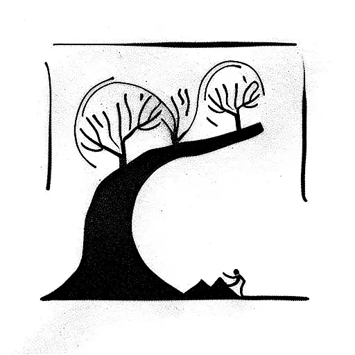 Guy Pulling Out A Tree From The Ground