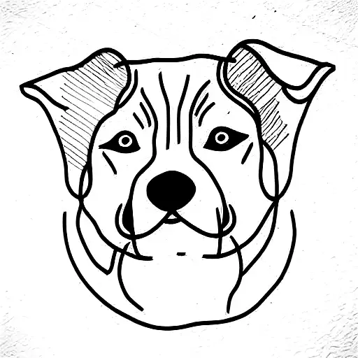 Continuous Line Drawing Of A Dog