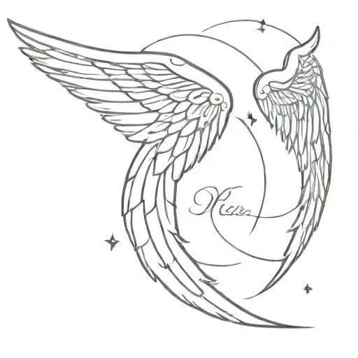 Angel Wings Names Incorporated Into The Design Memorials