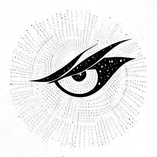 Female Symbol With Fine Line Sparkles Around It