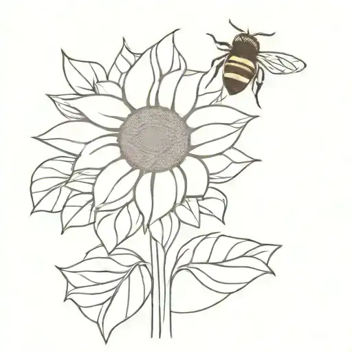 Bee Sunflower