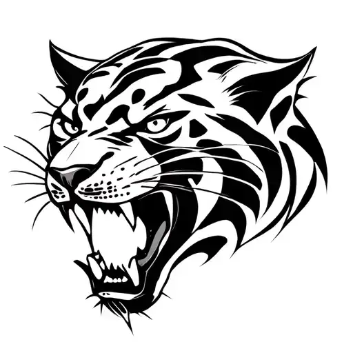 Black Panther Snarling Gothic