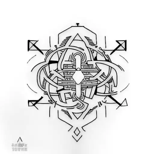 Create A Tattoo Design That Combines A Tech Symbol With A Musical Instrument