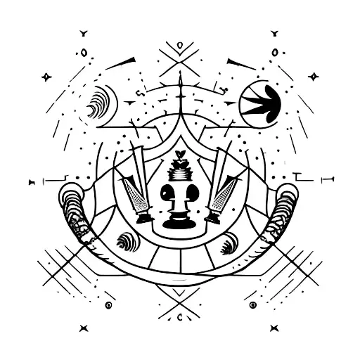 Chess Pieces In A Celestial Setting