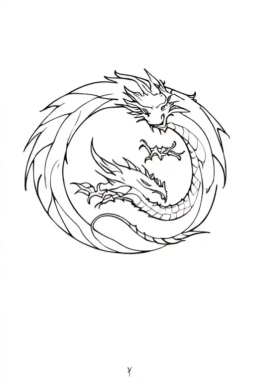 Dragon And Cresent With The Name Yorokobi