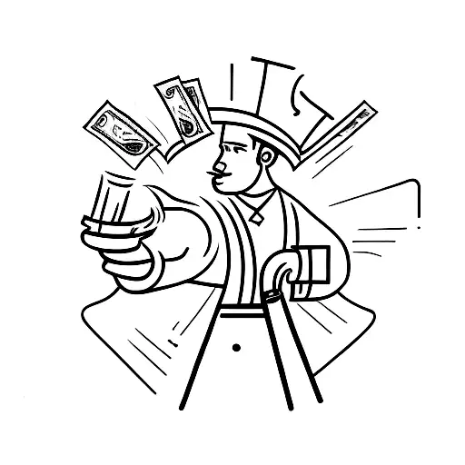 A Bartender Juggling Money