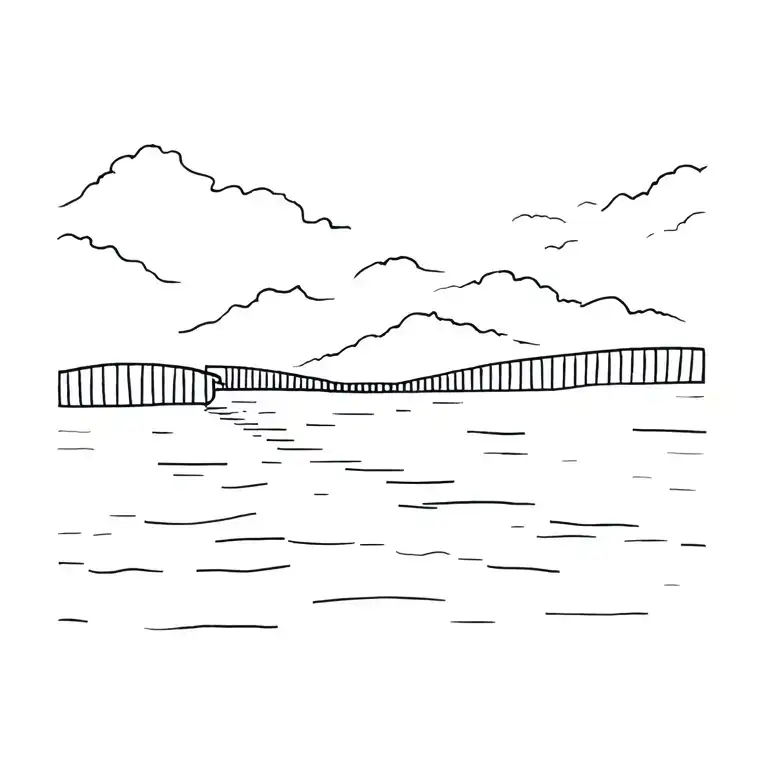 The River Along The Dam