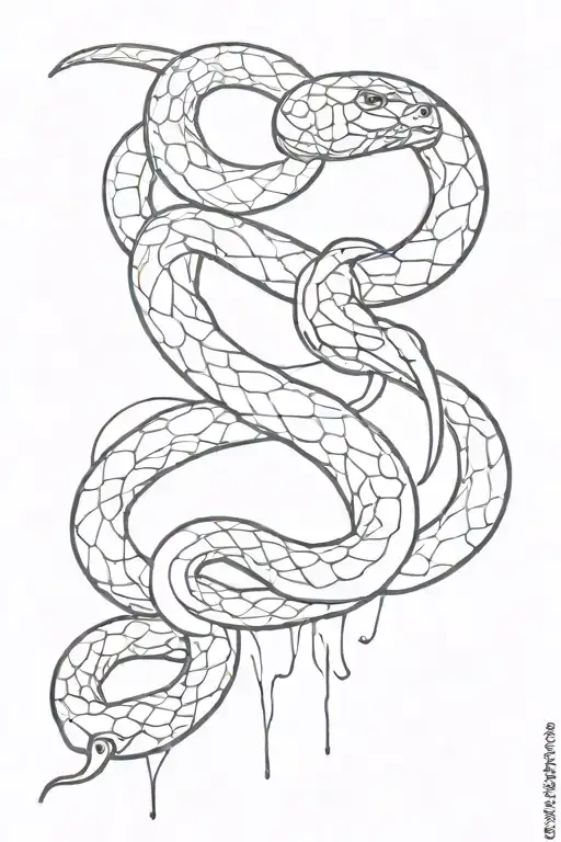 Snake And Blood Falling