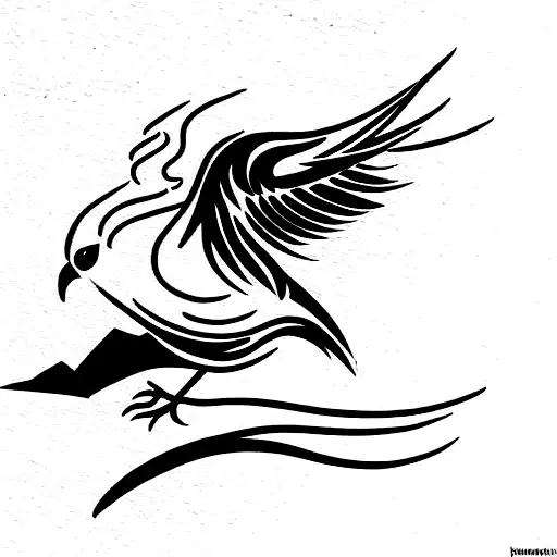 Pheonix Bird With Ashes