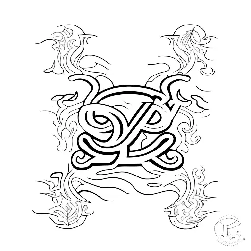 Letter M And L And Fire