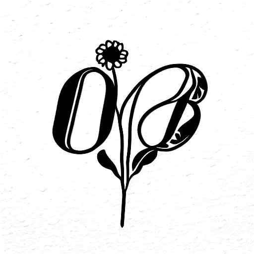 Wildflower Bouquet With Letter H In Stems