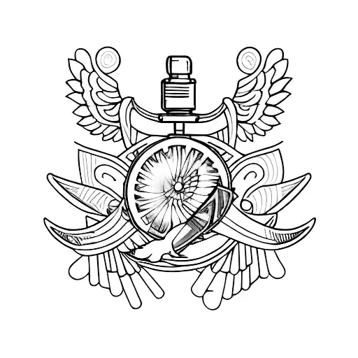 Girly Minimalist Tattoo Featuring A Triathlon Medal