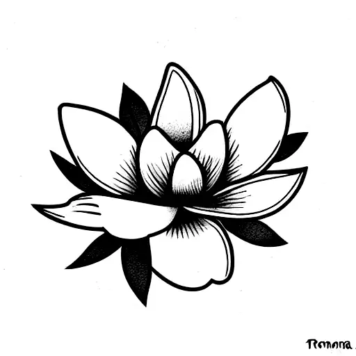 Magnolia Flower With Fire