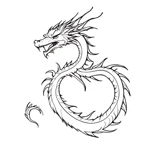 Simple Line Dragon