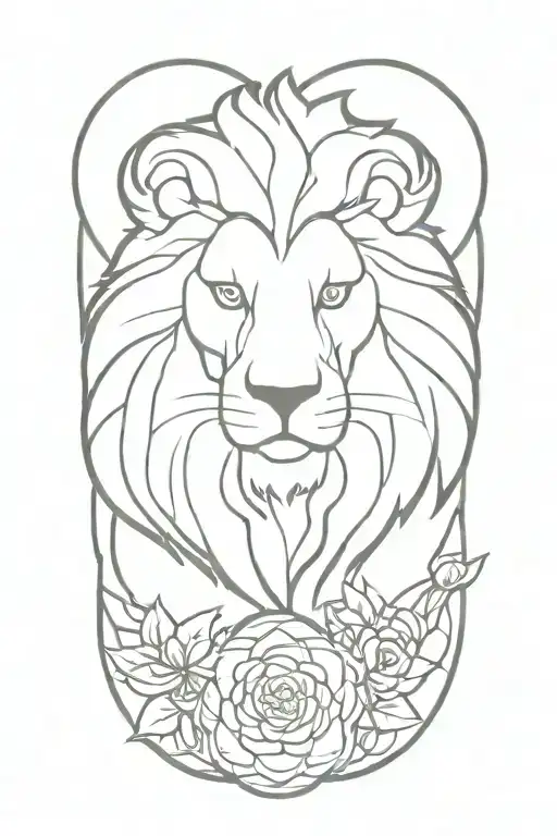 Stoicism Lion And Owl And Scales And Flower