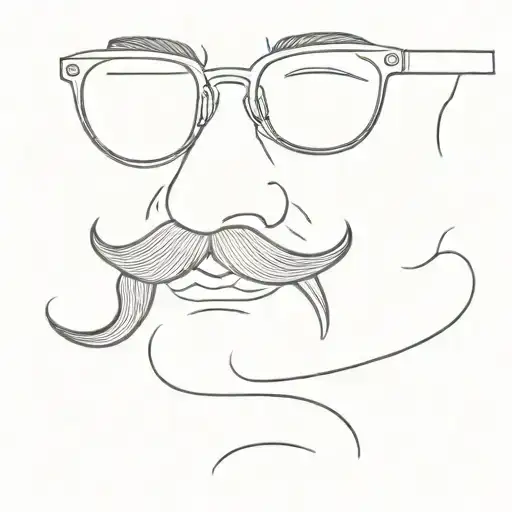 Dad Mustache And Sunglasses