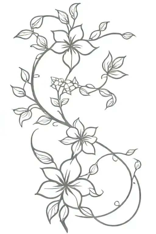 Vine And Flower Intertwined