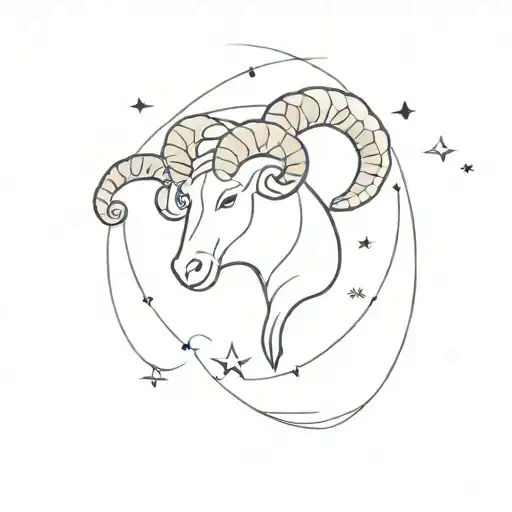 Aries Zodiac Sign Surrounded By Scorpio Constellation