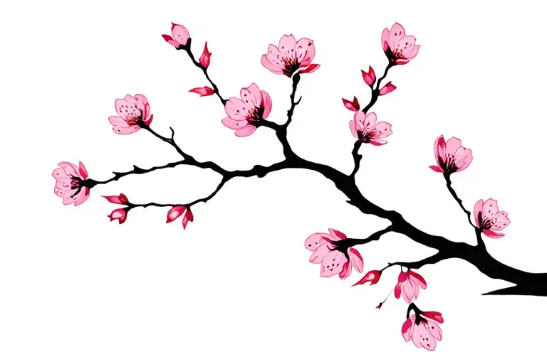Chinese Cherry Blossom Branch
