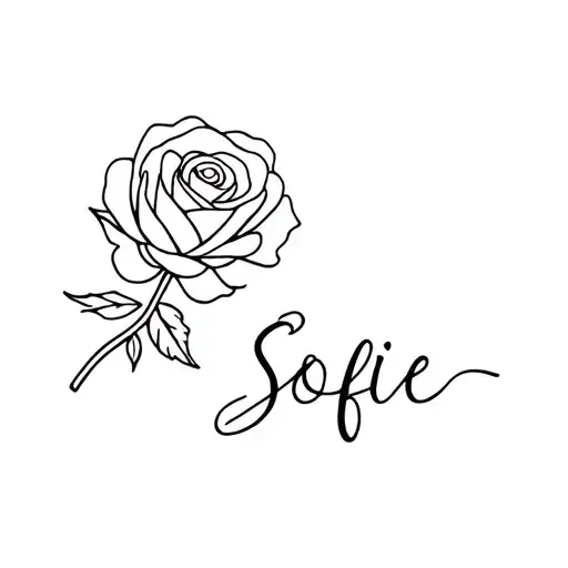 A Rose With The Name Sofie Incorporated Somehow Written