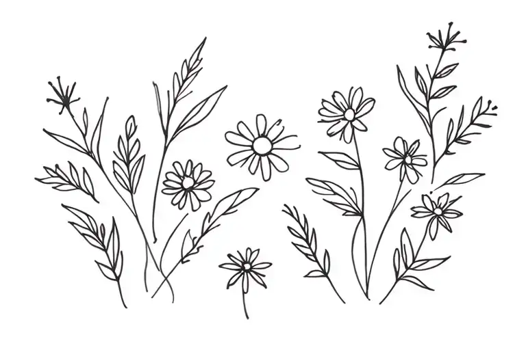 Animals And Wildflower