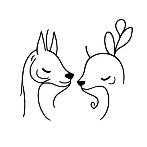 Friendship Tattoo Design Incorporating Animals