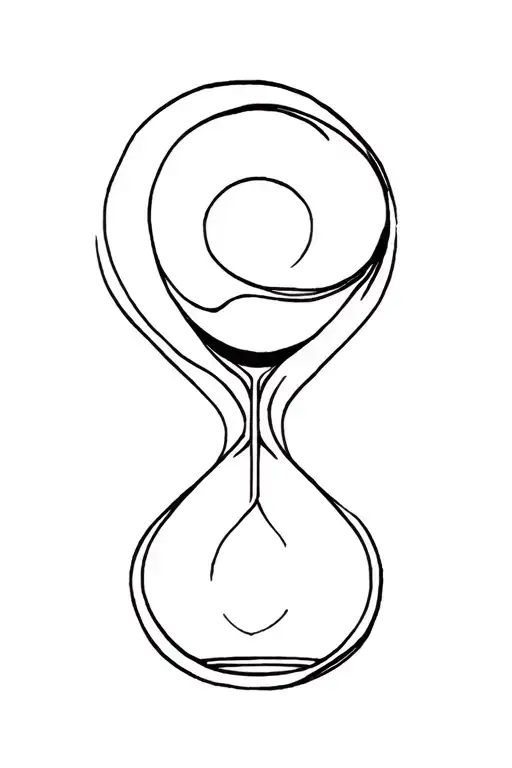 Hourglass And Moon