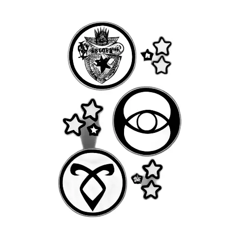 A Group Of Stars And Symbols