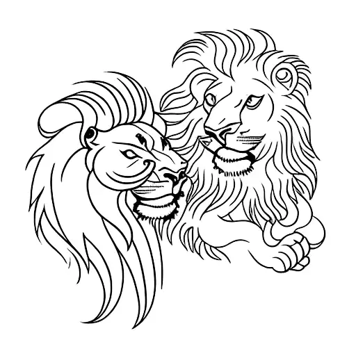 Scorpion And Lion Entwined