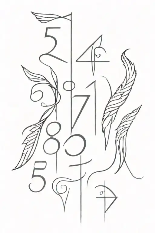 555 Angel Numbers Vertical