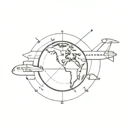 Globe With Plane