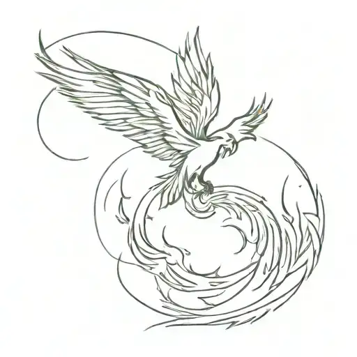 A Philosophical Quote Intertwined With A Majestic Phoenix Rising From The Ashes
