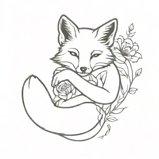 Fox And Rose Wrapped Arms Around Herself
