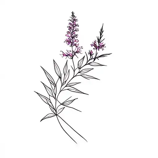 Fine Line Pattern With Fireweed Hidden In