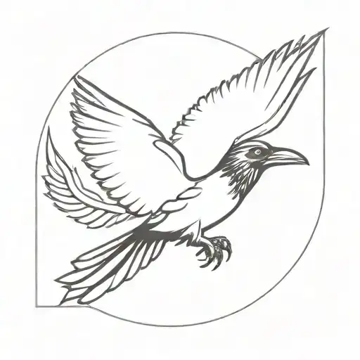 Raven Flying