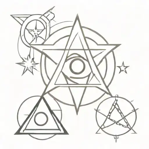 Pentagram Star And Eye