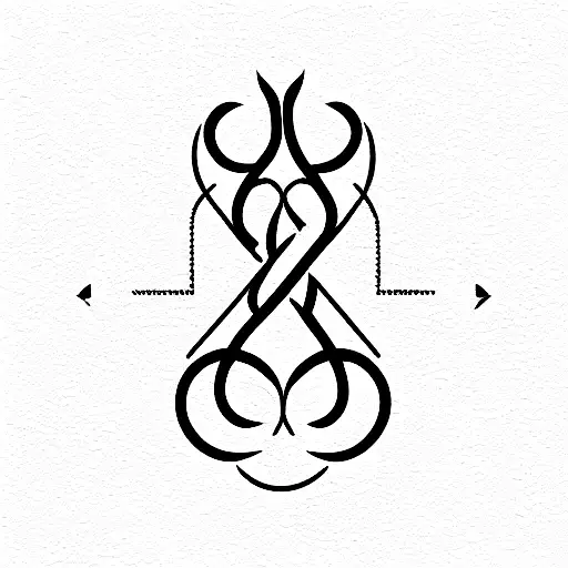 Libra Glyph And Symbol Together