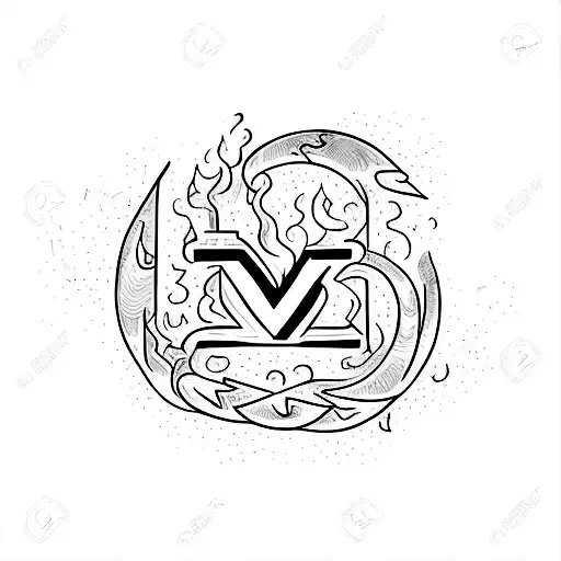 Letter M And L And Fire