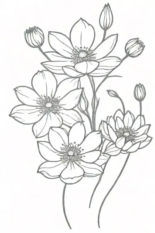 Cosmos Flower And Lurkspur Flower And Water Lilly Flower Bouquet