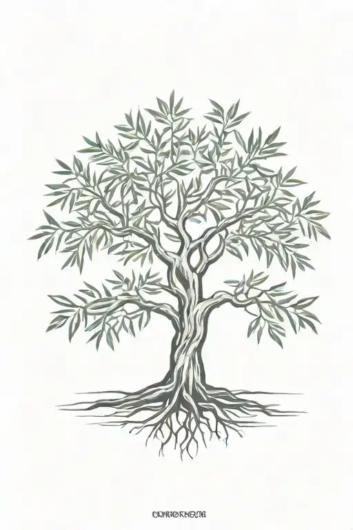 Olive Tree With Roots